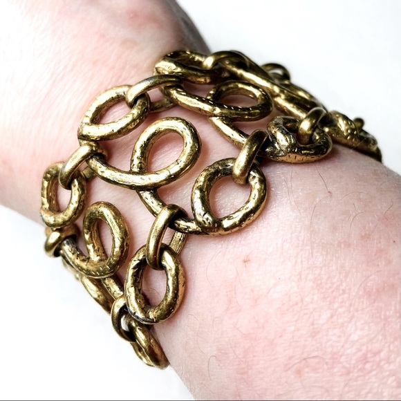 J. Crew Golden Statement Bracelet - Picture 2 of 4